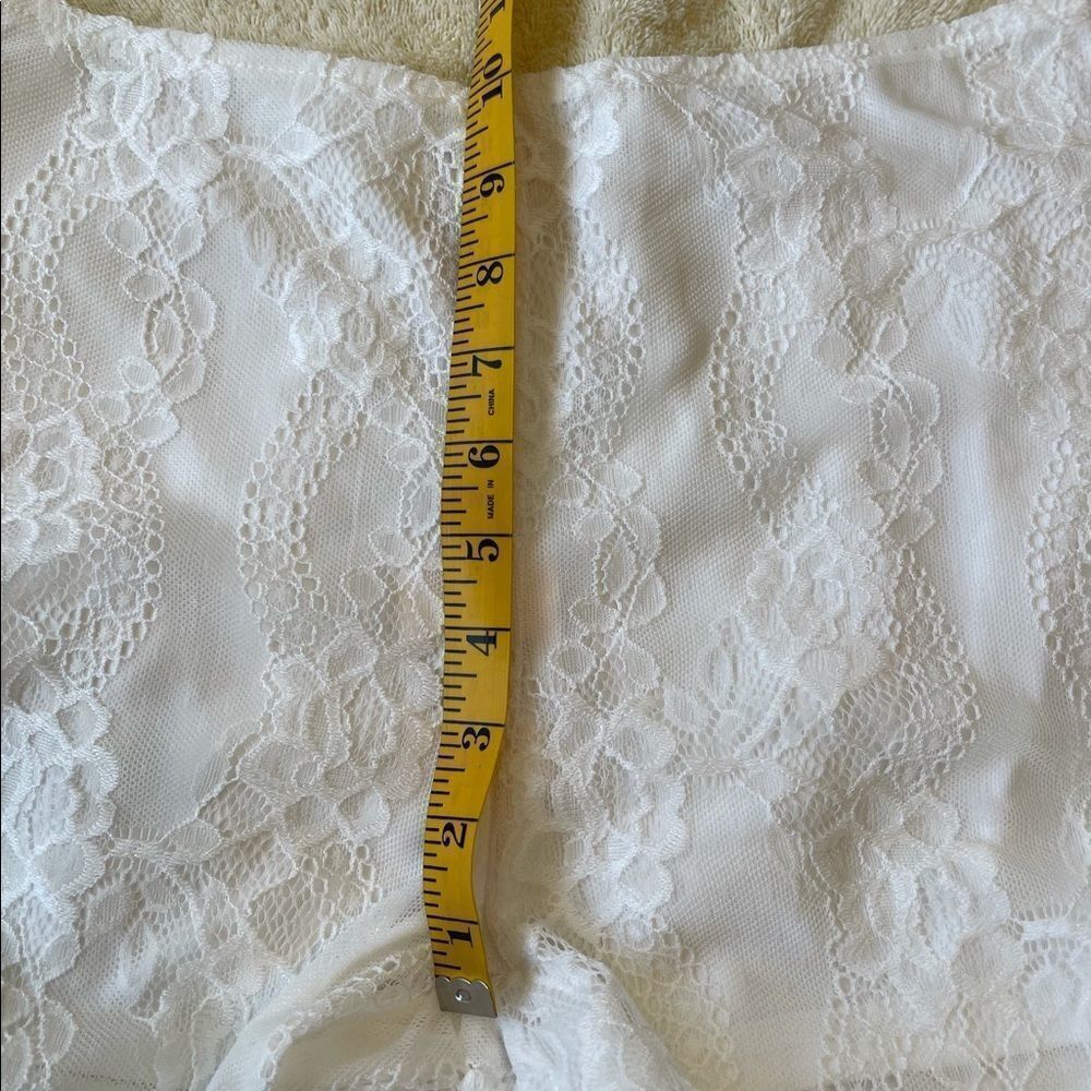 RAGA Lovely Floral Lace White Flare Pants.Size M - Picture 11 of 12